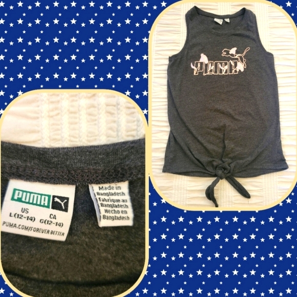 💵3/$20 Racerback Girls Grey Tank Top  SZ 12 - Picture 2 of 7